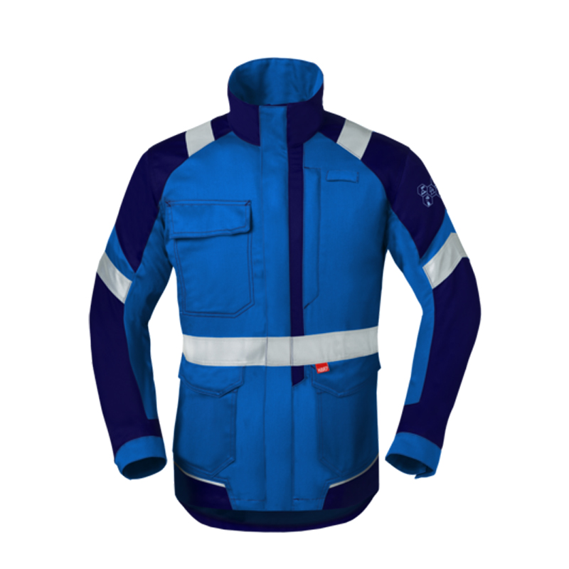 HaVeP 5Safety Image+ 50388 MultiNorm Damen Jacke APC1, blaue Schutzjacke mit Reflexstreifen, geeignet für Industrie, Energieversorgung und Instandhaltung
