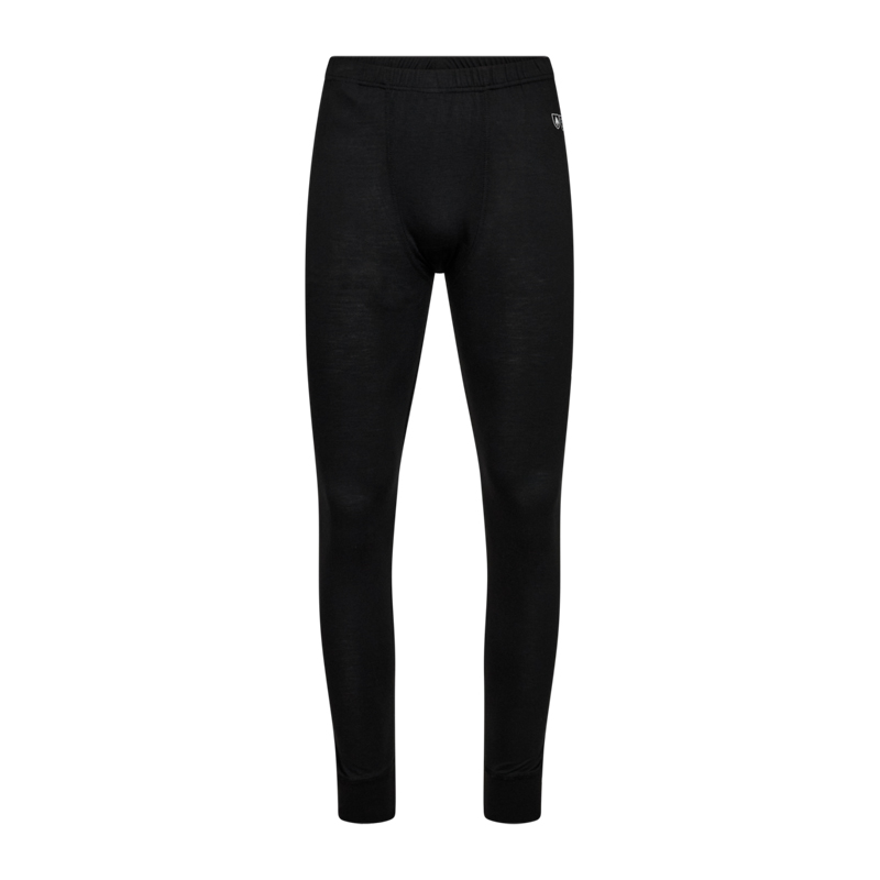 Schwarze Herren-Funktionsleggings in schmaler Passform mit elastischem Bund, lange Unterziehhose für Sport und Outdoor