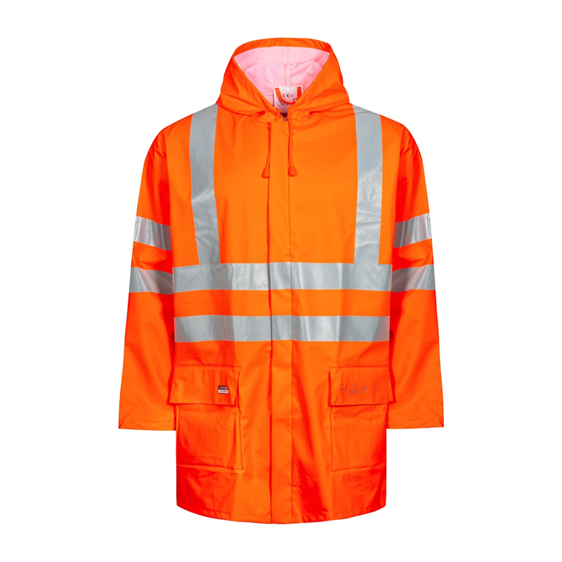 Lyngsøe FR-LR55 flammhemmende Hi Vis Warnschutz Regenjacke