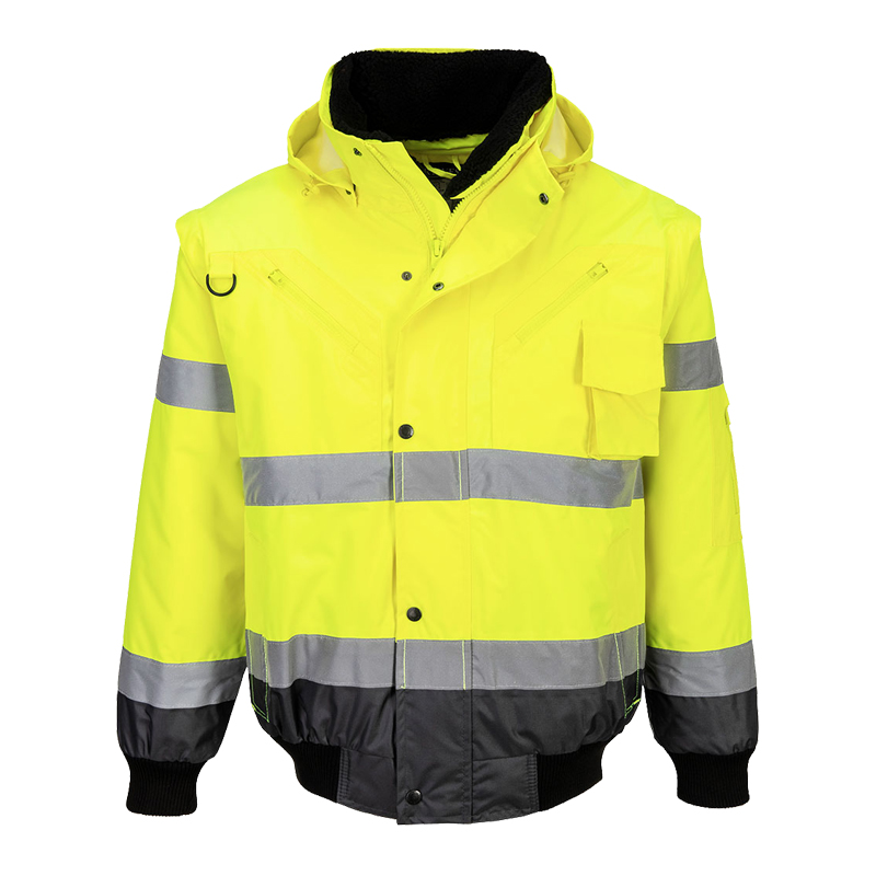 PortWest C465 3-in-1 Warnschutz Pilot Jacke kontrast Klasse 3