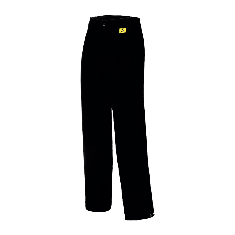 Schwarze Mimoza ESD Bundhose für Produktschutz in EPA-Bereichen 10⁵ bis 10⁸, ableitfähig nach EN 61340