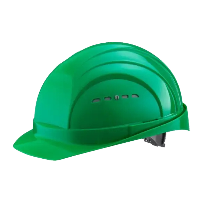 Grüner Schuberth Schutzhelm mit Schirm, robuster Arbeitsschutzhelm für Baustelle, Industrie und Handwerk