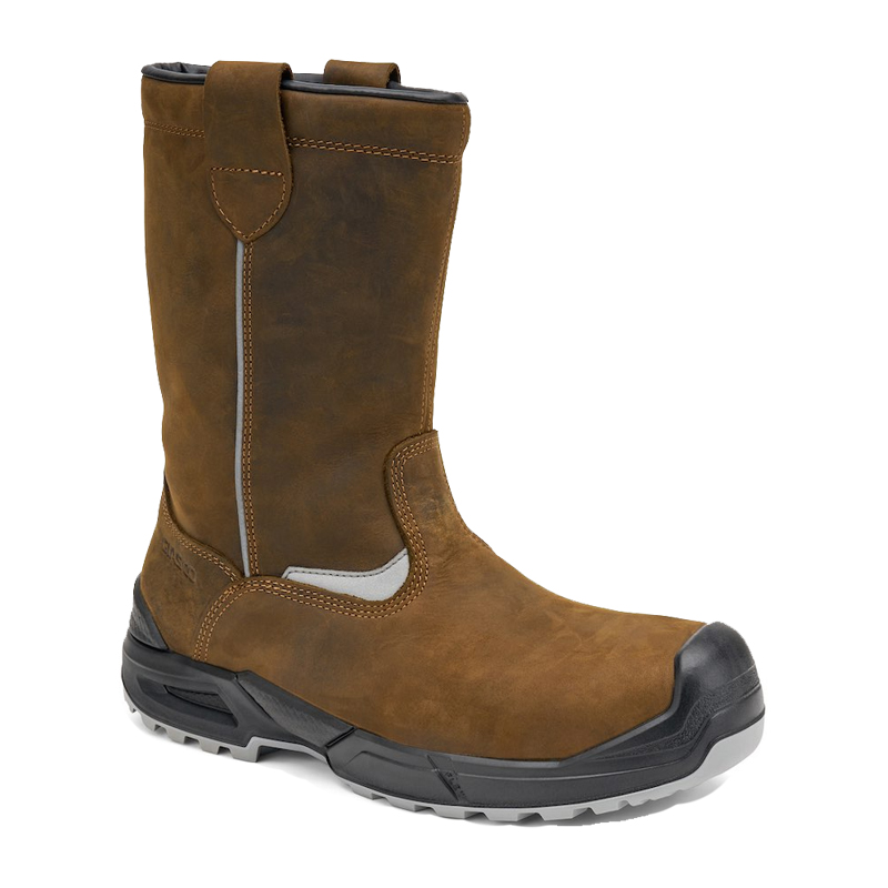 Giasco 3Ultra Titan New Winter Sicherheitsstiefel S3S, extra robuster, metallfreier Arbeitsstiefel aus braunem geöltem Nubukleder mit Schutzkappe, kälteisolierender Sohle und rutschhemmendem Profil