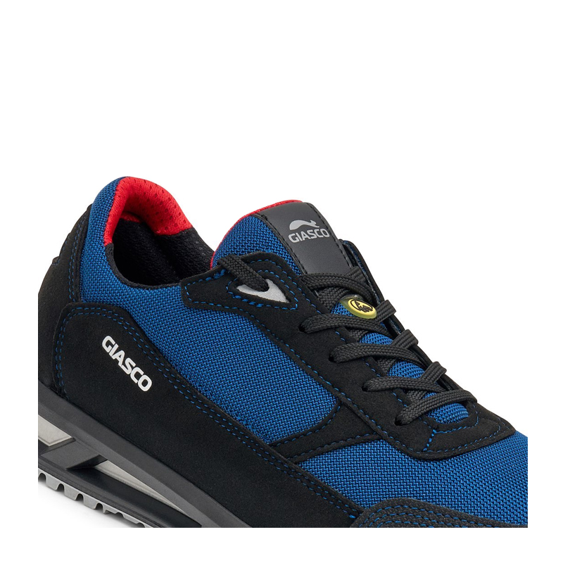 Giasco 3Hybrid ESD Las Vegas S1PL Sicherheitsschuh in Blau-Schwarz, sportlicher metallfreier Halbschuh mit maximaler Dämpfung, Cordura®-Obermaterial und ESD-Schutz