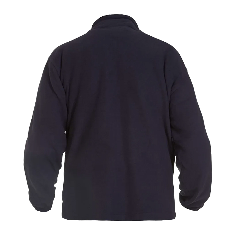 HydroWear Jacke in Dunkelblau, Rückansicht mit Stehkragen und langen Ärmeln, funktionale Outdoor- und Arbeitsjacke