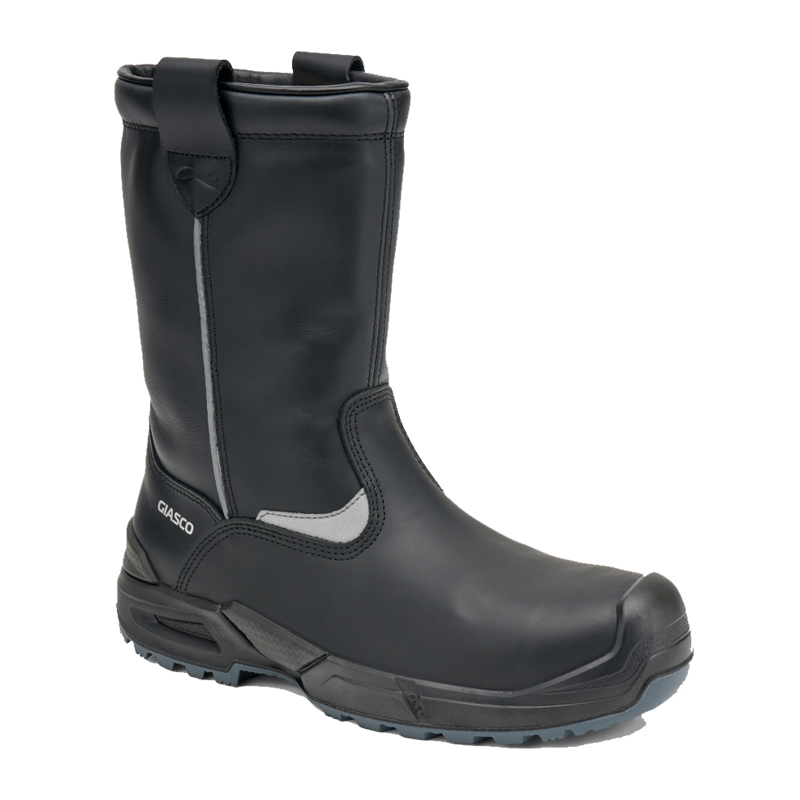 Giasco 3Ultra Rubber Winter New Sicherheitsstiefel S7S aus schwarzem, wasserabweisendem Vollleder mit hohem Schaft, warmem Winterfutter und robuster 3ULTRA-RUBBER-Sohle für kalte und nasse Arbeitsbedingungen