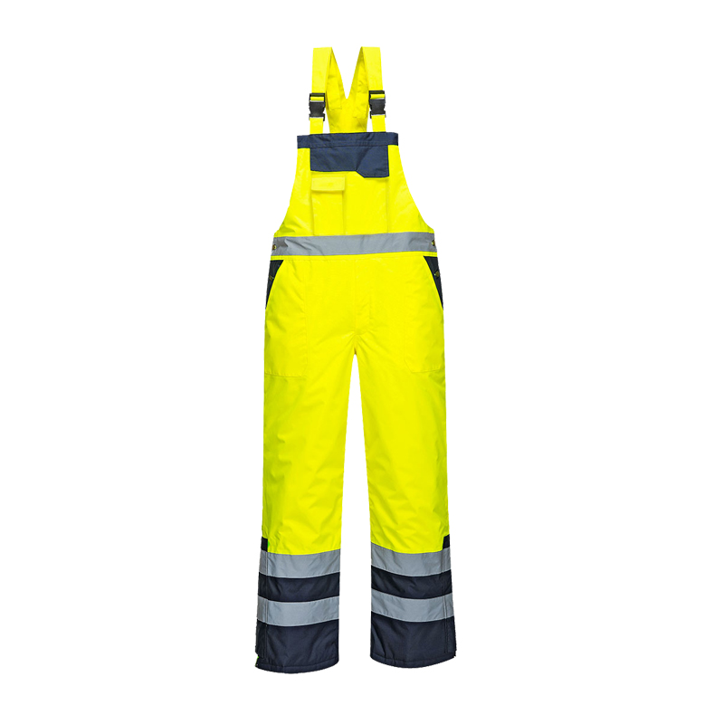 PortWest S489 Warnschutz Winter Latzhose gefüttert nach EN 342
