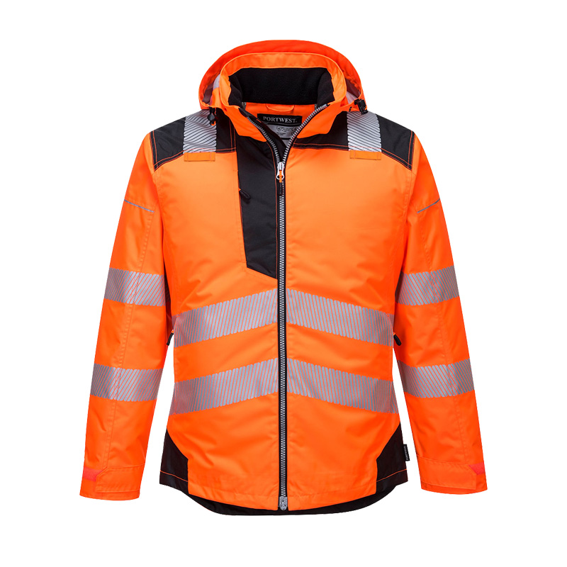 PortWest T400 Insulatex Warnschutz Winter Jacke gefüttert wasserdicht