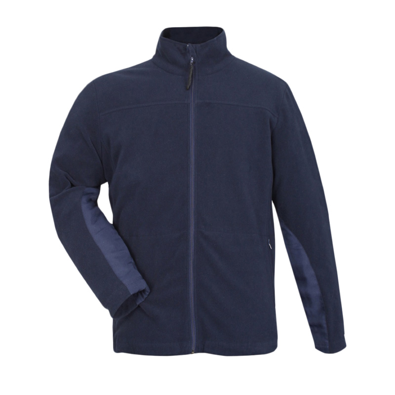 TEMPEX THERMO Fleecejacke von HB Protective Wear in Navy, robuste Kälteschutzjacke aus Fleece mit hohem Kragen und Frontreißverschluss für Kühlhaus, Lager und Arbeitsbereiche