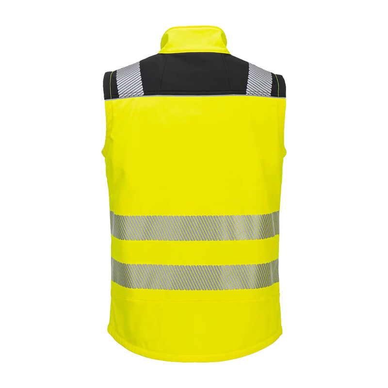 PortWest PW325 Warnschutz Softshell Weste 3-lagig winddicht
