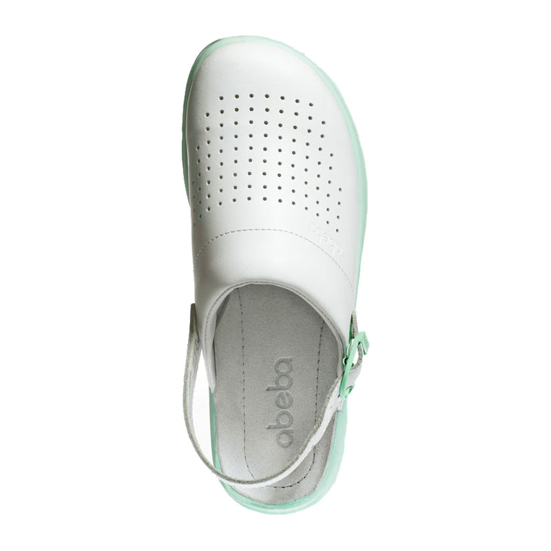 Abeba 85080 Active OB Clog perforiert mit Fersenriemen | Glattleder