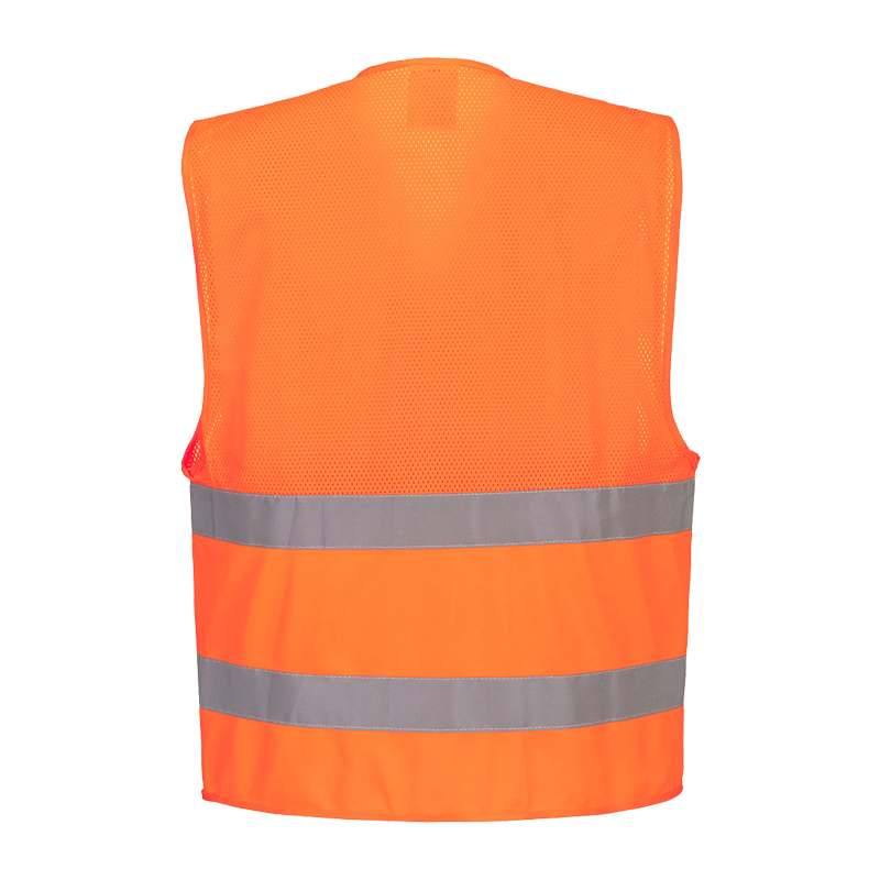 PortWest C494 Warnschutz Meshair Weste mit Ausweisfenster