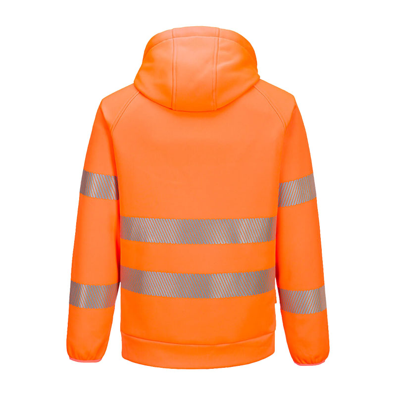PortWest DX483 Hi-Vis Kapuzen Hoodie mit Stretch