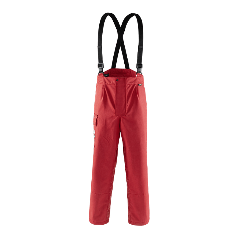 BSD Skihose mit verstellbaren Hosenträgern in Rot, warme Winterhose in Frontansicht