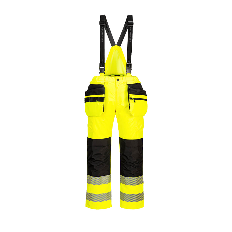 PortWest PW356 Warnschutz Regenhose mit 16 Taschen wasserdicht