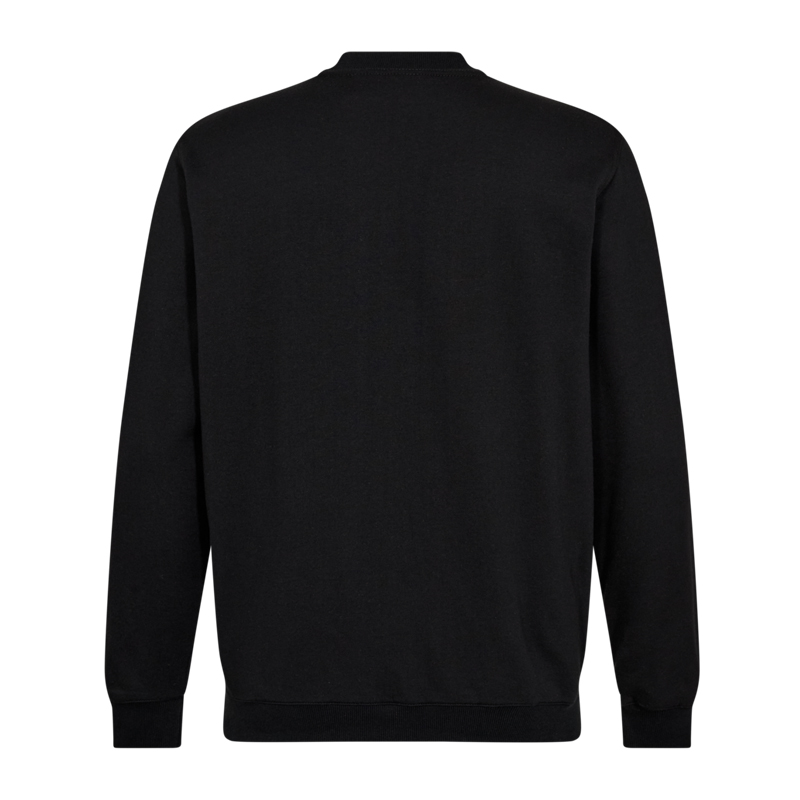 Rückansicht des schwarzen Engel Safety+ 8255-286 Sweatshirts, flammhemmend, inhärent, 4 kA, APC1, mit Strickbündchen für den Einsatz als schützende Arbeitsbekleidung