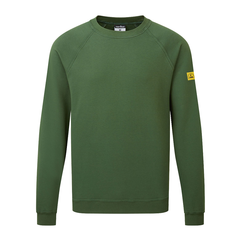PortWest AS24 Antistatik ESD Sweat Shirt für EPA Bereiche