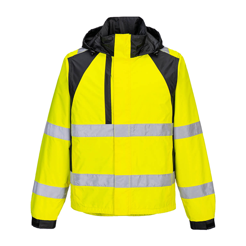 PortWest CD860 ECO Warnschutz Regenjacke 100% recyceltes PES