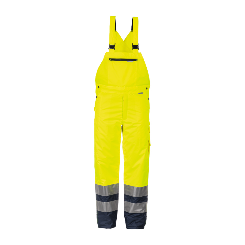 Planam Warnwetterschutz Winter Latzhose kontrast Klasse 2