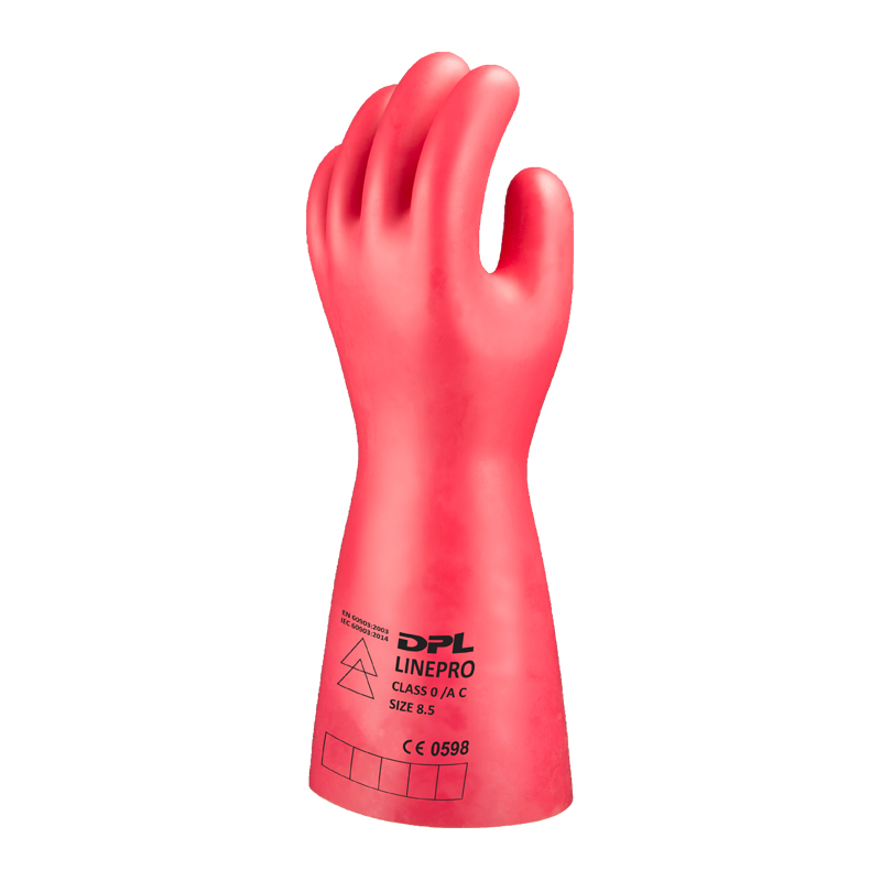 Roter Störlichtbogen APC2 Latex Handschuh Klasse 0 von BSD, isolierend nach IEC 60903 für Arbeiten unter Spannung bis 1000 V AC
