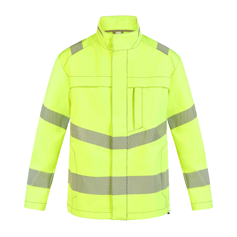 Rofa 2533 FR Hi-Vis Softshell Jacke in Leuchtgelb mit Reflexstreifen, flammhemmend und mit Störlichtbogenschutz 4 kA + 7 kA nach APC2