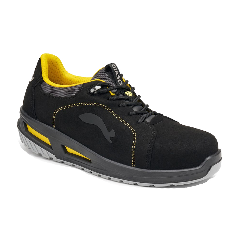 Giasco 3Move ESD Sport Evo S3L Sicherheitshalbschuh in Schwarz-Gelb mit ergonomischer 3MOVE-Sohle, ESD-Schutz und sportlichem Design