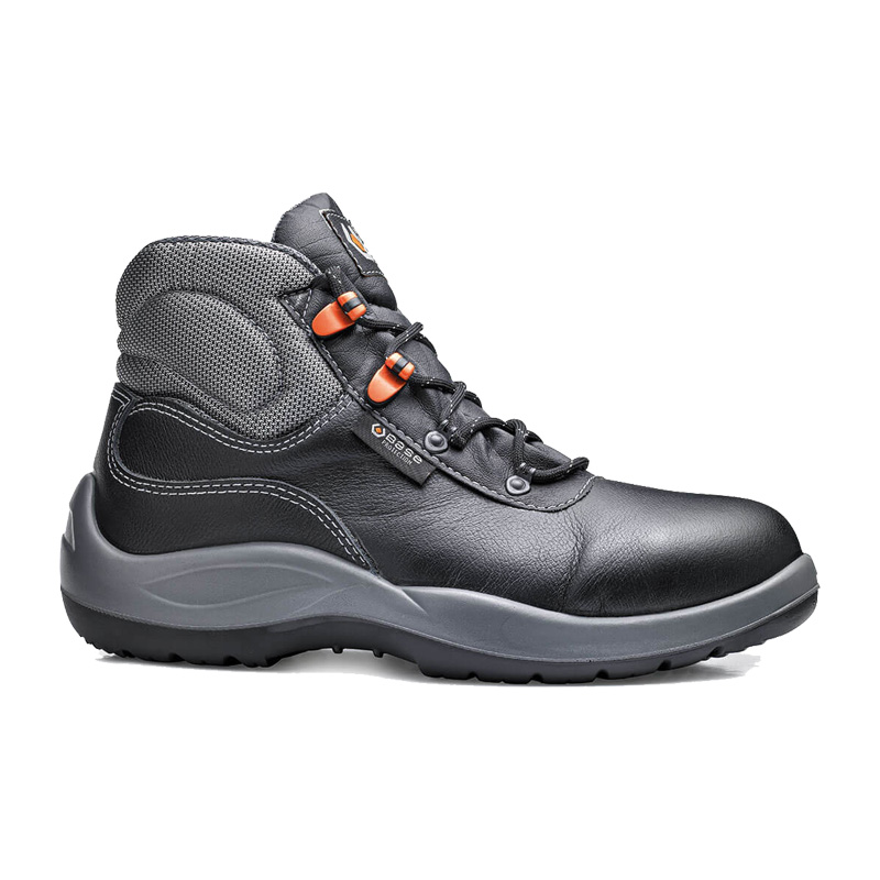 BASE Verdi HRO S3 HI SRA Sicherheitsstiefel B0114B von BASE, schwarzer wasserabweisender Arbeitsstiefel mit hohem Schaft und robuster rutschhemmender Sohle