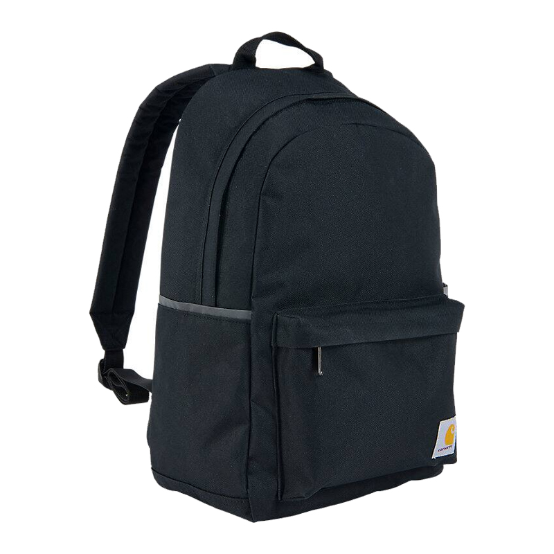 Schwarzer Carhartt Rucksack mit 21 Litern Volumen, robuster Verarbeitung, gepolsterten Trägern und wasserabweisendem Material