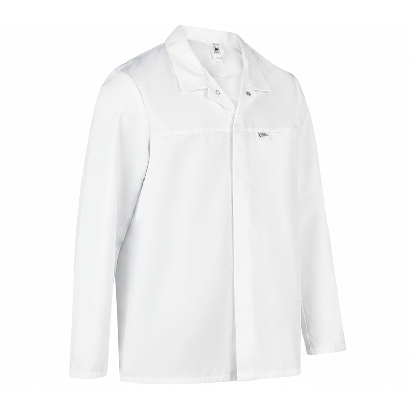 Weiße BP HACCP Basic Jacke Food nach DIN 10524 von BP Bierbaum Proenen im 15er Pack, Hygienebekleidung für Lebensmittelbereiche