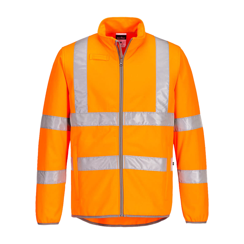 PortWest EC24 ECO Warnschutz SoftShell Jacke aus recyceltem PES