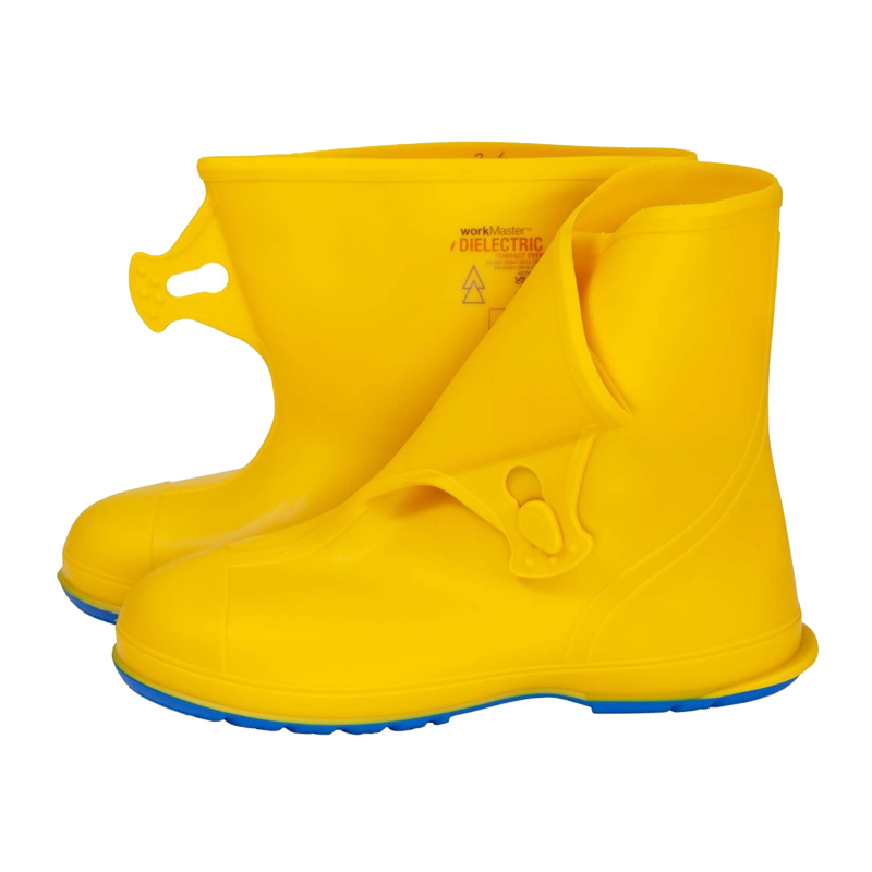 BSD dielektrische Sicherheitsstiefel workMaster Dielectric, gelbe Gummistiefel mit blauer Sohle für elektrischen Schutz