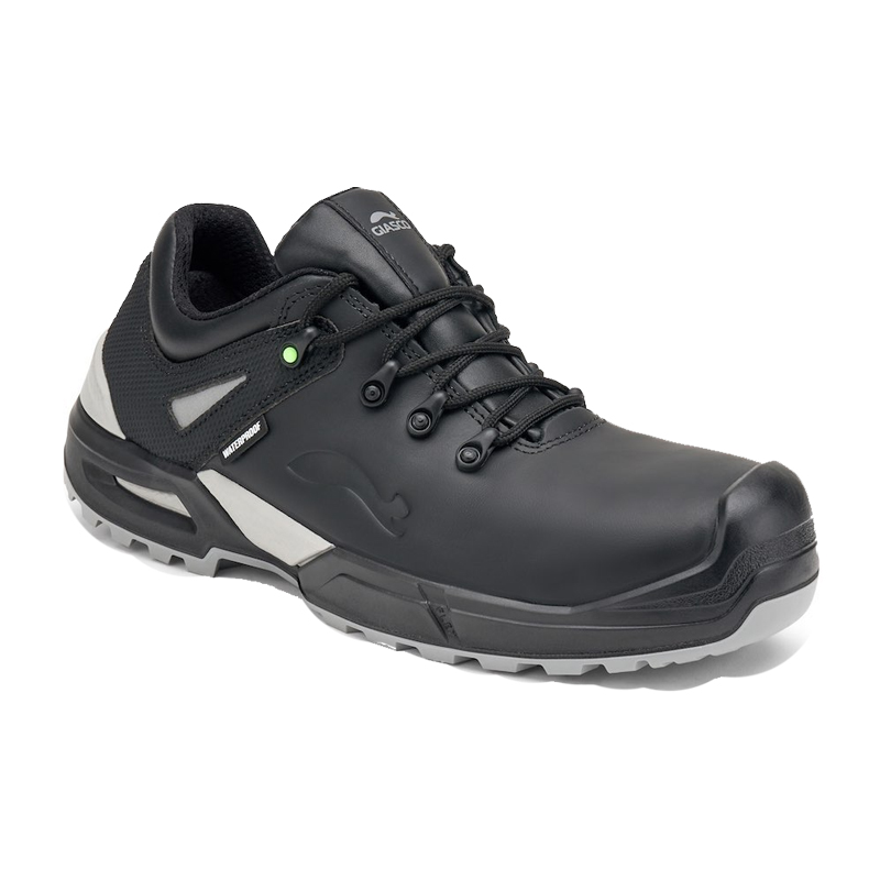 Giasco 3Ultra Silver S7S Sicherheitsschuh extra robust in Schwarz, metallfrei, wasserabweisendes Hydroteck Glattleder mit Windtex Membran und rutschfester PU-Sohle