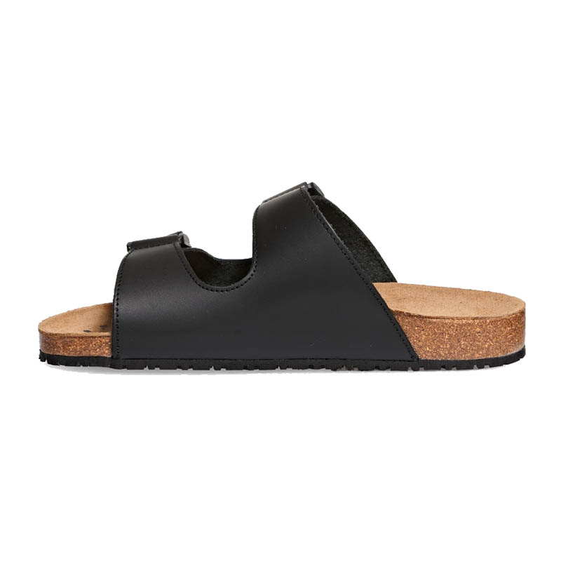 Abeba 4085 Nature OB ESD Sandalen mit Korkfußbett | schwarz