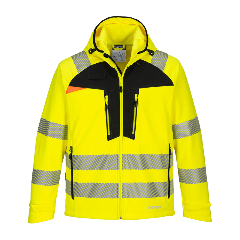 PortWest DX475 Warnschutz Stretch SoftShell Jacke 3-lagig wasserfest