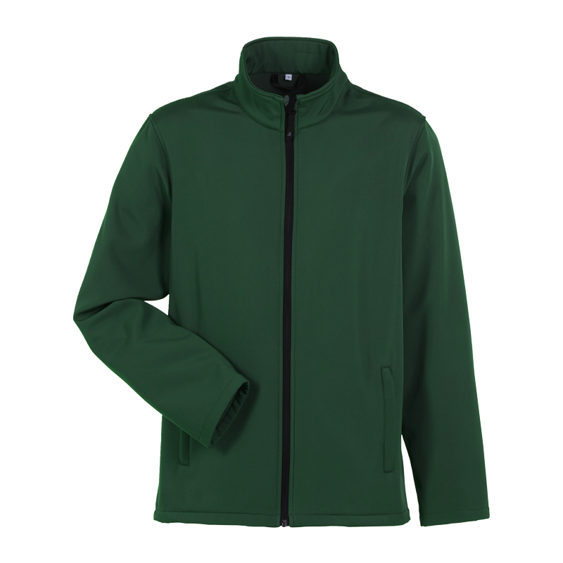 Planam Alto Jacke mit weichem Innenfleece, grüne Arbeitsjacke mit Stehkragen und Reißverschluss in Frontansicht