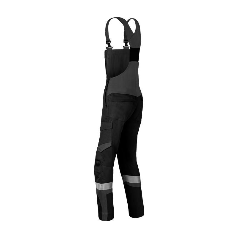 HaVeP 5Safety Image+ 20288 MultiNorm Latzhose APC1 von HaVeP, schwarz-grau, mit verstellbaren Trägern, Seitentaschen und Reflexstreifen am Bein