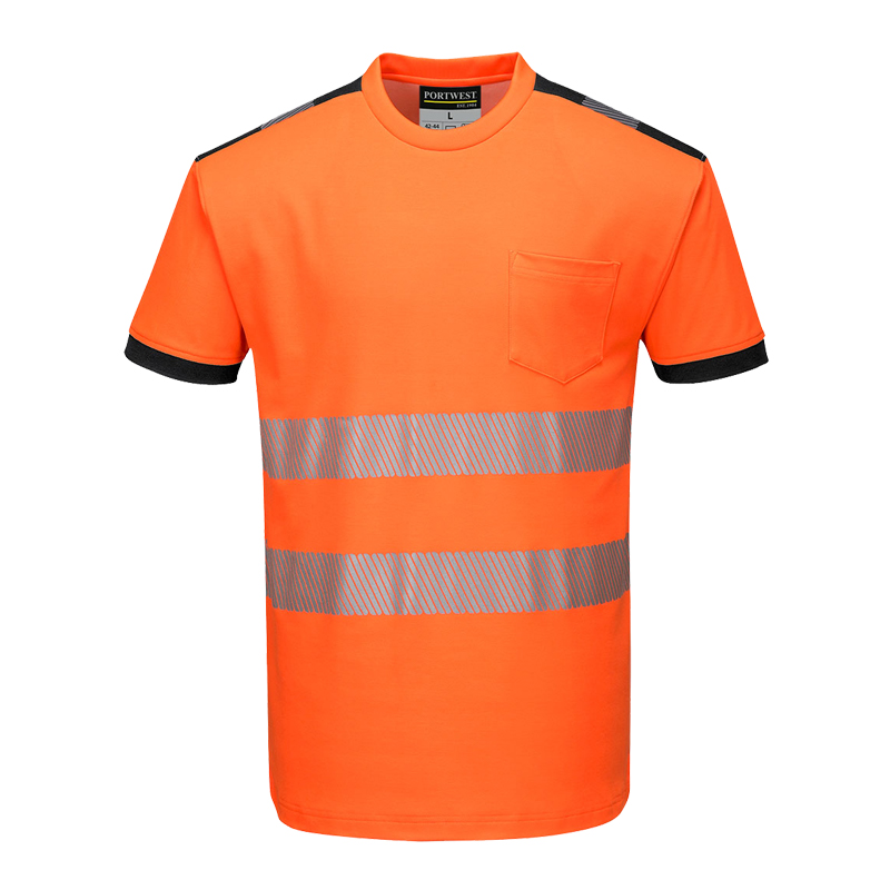 PortWest T181 Warnschutz T-Shirt Cotton Comfort Klasse 2