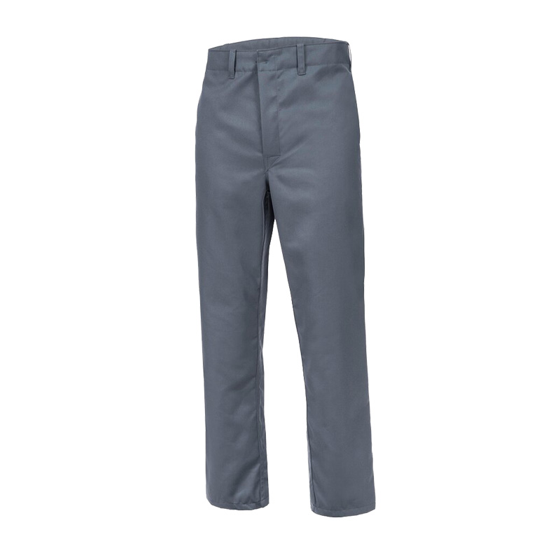 Graue HB CHEMcomfort Antistatic Chemikalienschutz Hose von HB Protective Wear, antistatische Schutzarbeitshose in Frontansicht