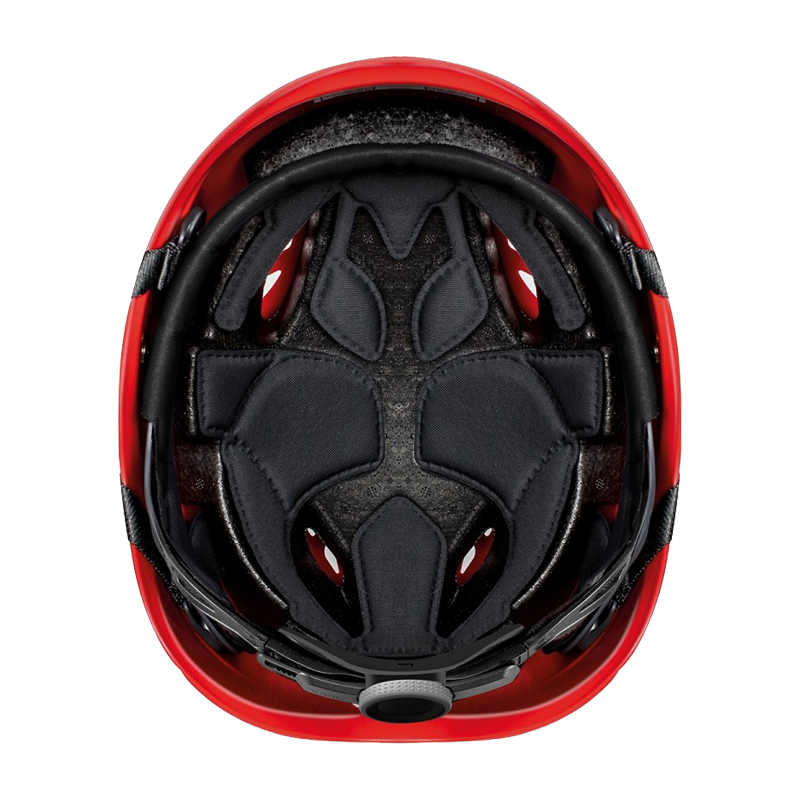 Innenansicht des Kask SUPERPLASMA HP Industriehelms EN 397 + EN 14052 mit gepolsterter Innenausstattung und Einstellrad
