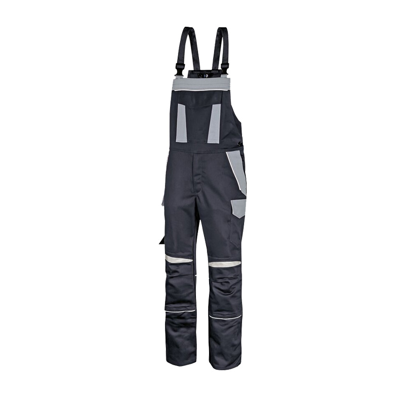 HB Protective Wear ArcSelect MultiNorm Latzhose APC2, dunkelgrau mit Reflexelementen, flammhemmend, antistatisch und Störlichtbogen-Schutzklasse 2