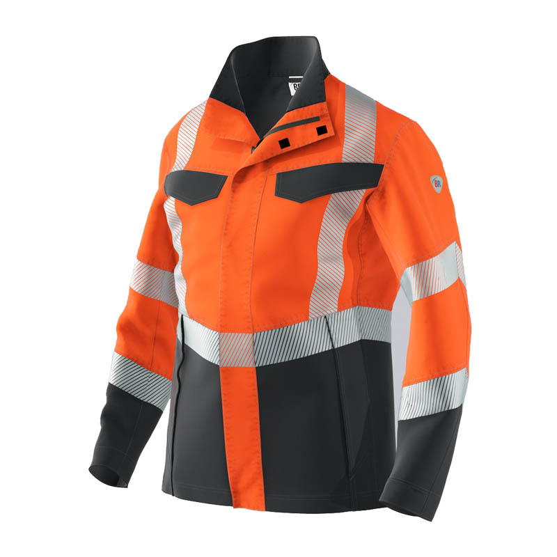 BP Bierbaum Proenen BP 2208 Hi-Vis MultiNorm Jacke extra leicht 4 kA | APC1 in Orange und Anthrazit mit Reflexstreifen