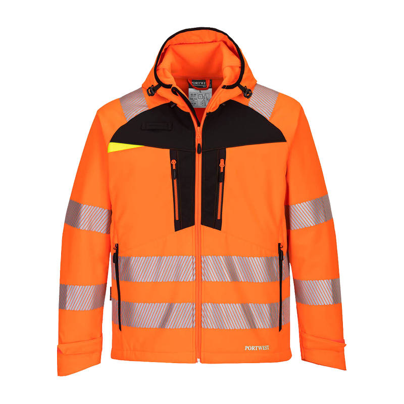 PortWest DX475 Warnschutz Stretch SoftShell Jacke 3-lagig wasserfest