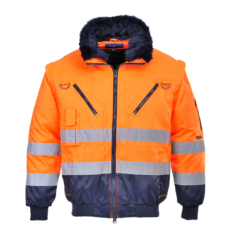 PortWest PJ50 Warnschutz 3 in 1 Pilotjacke Kontrast multifunktional