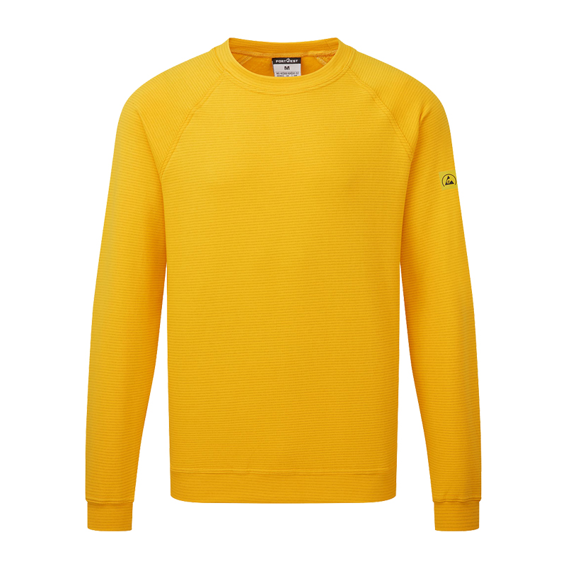 PortWest AS24 Antistatik ESD Sweat Shirt für EPA Bereiche