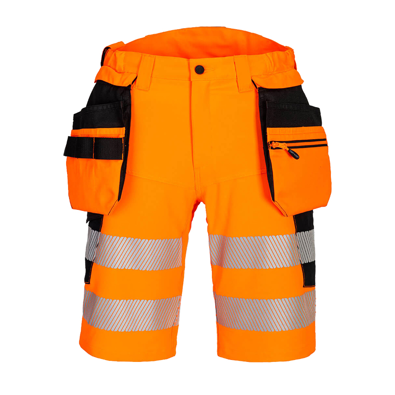 PortWest DX446 Warnschutz Stretch Shorts mit Holstertaschen