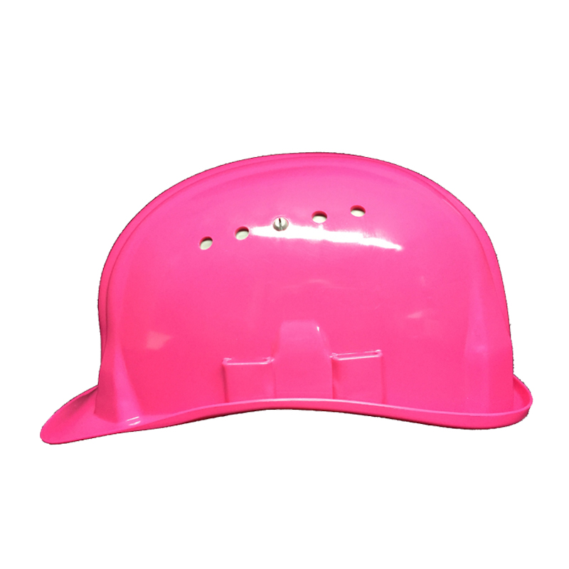 Schuberth Schutzhelm in Pink, robuste Hartschale mit Belüftungslöchern, Seitenansicht