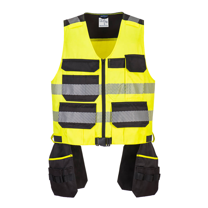 PortWest PW308 Warnschutz Werkzeug Weste Klasse 1