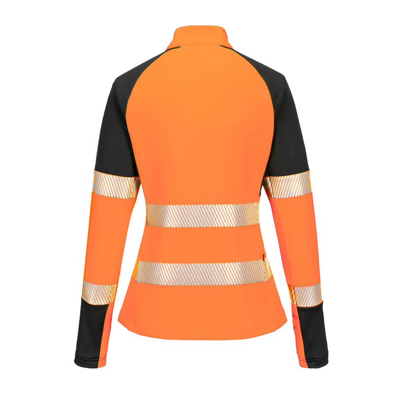 PortWest T173 Hi-Vis Damen Sweat Shirt Troyer 1/4 RV