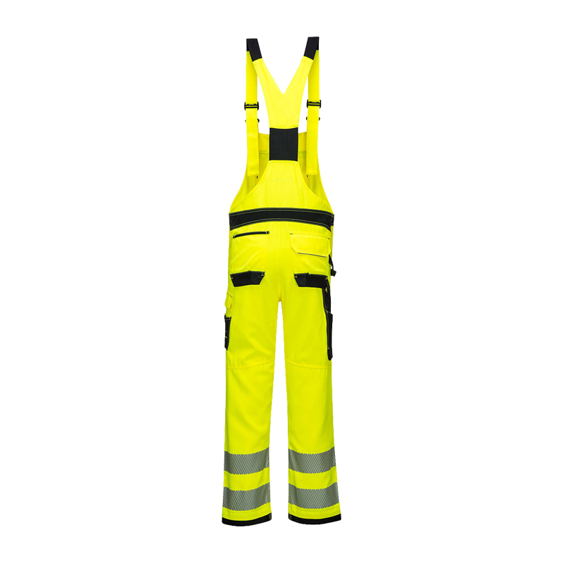 PortWest PW344 Warnschutz Latzhose aus robustem Gewebe
