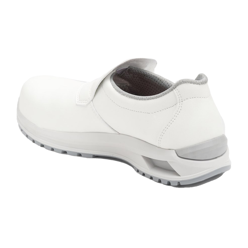 Weißer Giasco 3Hybrid ESD Ustica Hygiene Sicherheitsschuh S2, metallfrei, mit waschbarem Mikrofaser-Obermaterial und dämpfender 3HYBRID PU-Sohle